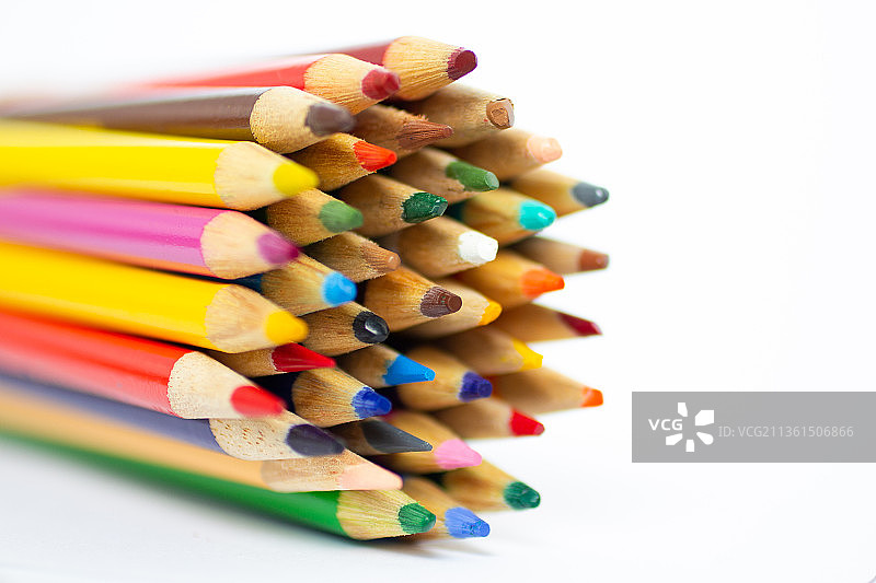 彩色铅笔特写涂色素材图片素材