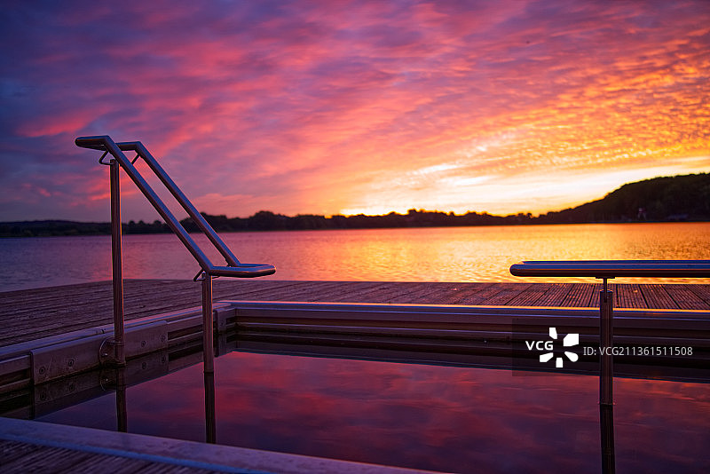 德国巴特塞格贝格日落海景图片素材