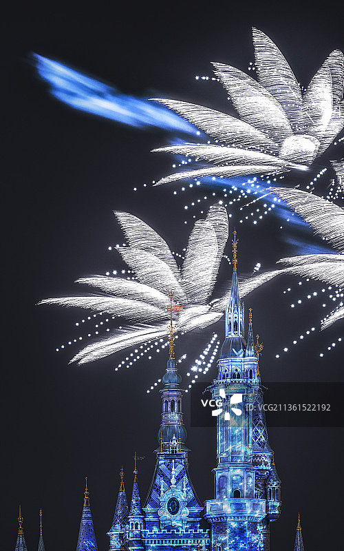 蝶舞城堡 Disney Fireworks Show图片素材