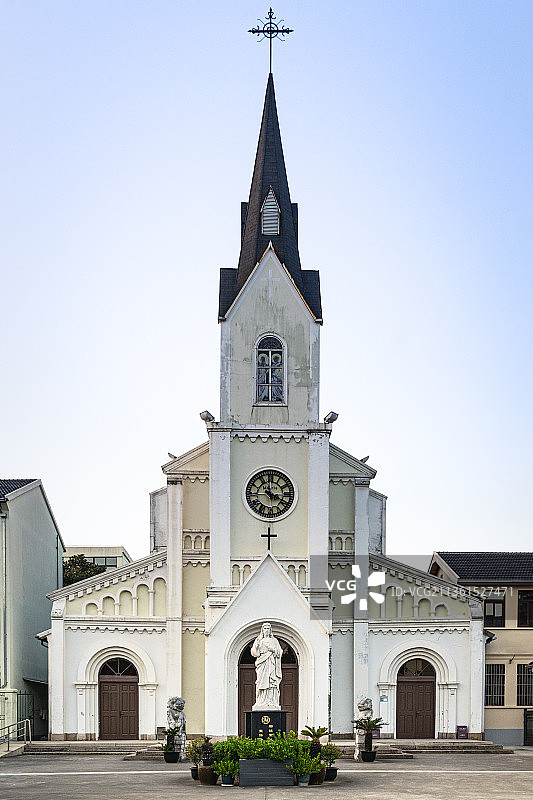 上海七宝天主堂 闵行区七宝古镇 基督教耶稣像图片素材