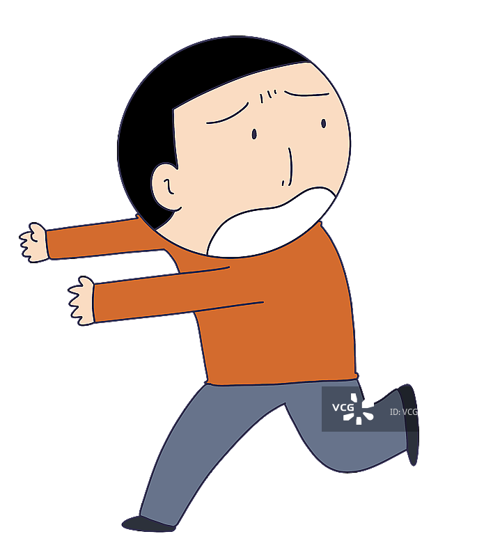 元素：逃跑的人物图片素材