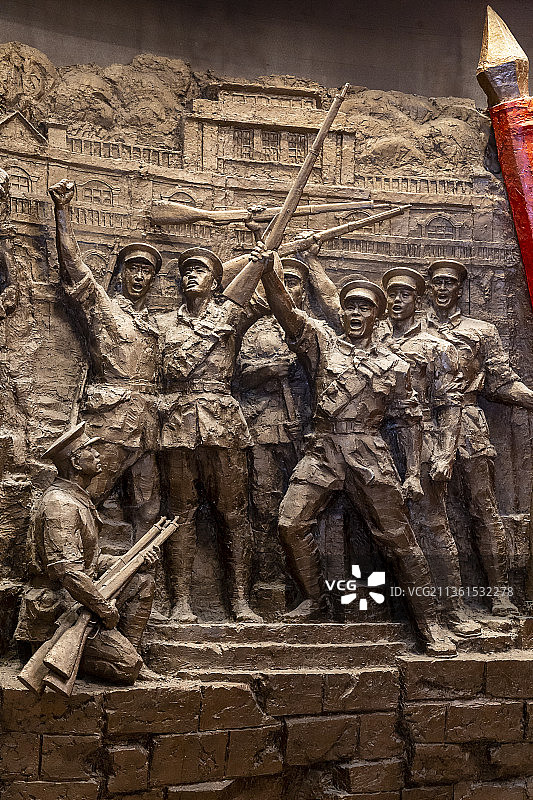 江西省南昌市八一起义纪念馆革命起义雕塑图片素材