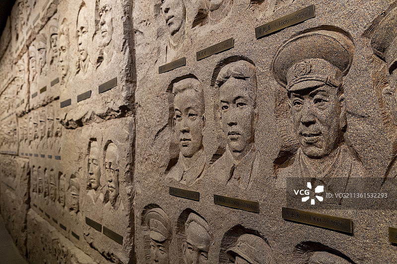 江西省南昌市八一起义纪念馆烈士浮雕图片素材