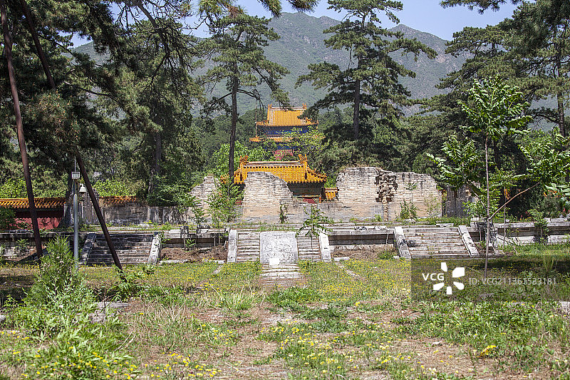 北京明十三陵皇陵遗址图片素材