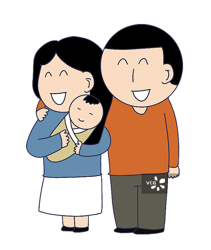 元素：三口之家图片素材