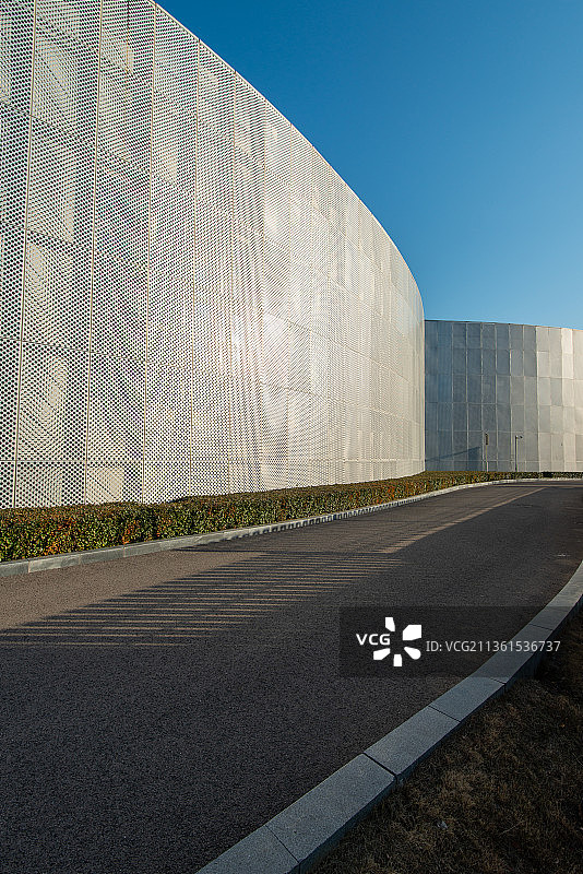 金属光泽墙面建筑图片素材