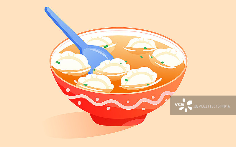 冬至饺子美食插画冬天庆祝过年团圆活动海报图片素材