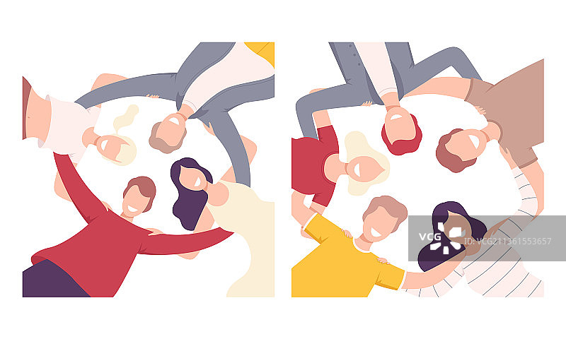 一群快乐的人站在一起图片素材