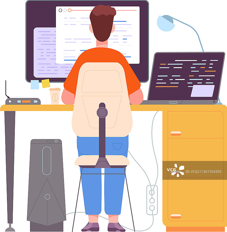 程序员编写代码工作图片素材