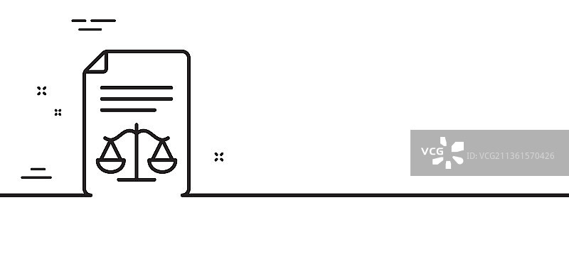 法律文件线性图标，天平标志图片素材