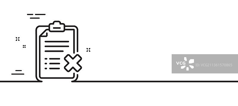 拒绝清单线条图标，拒绝文档标志图片素材