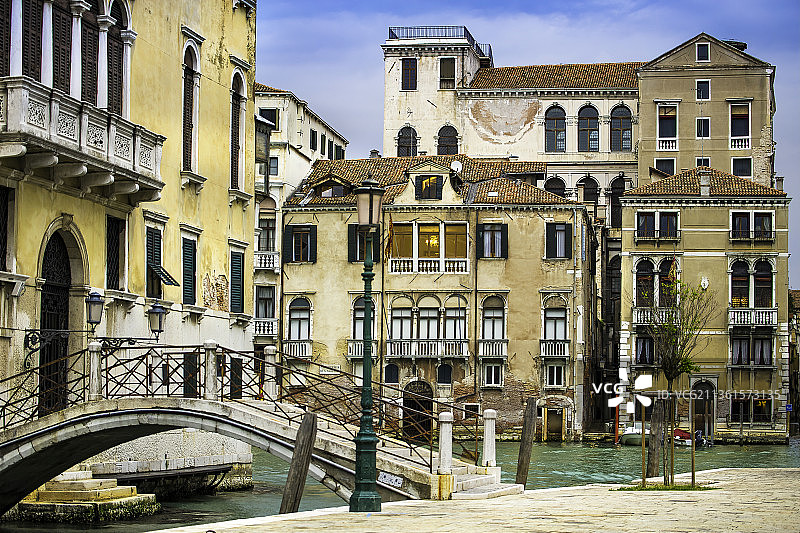 威尼斯广场的城市建筑景观图片素材