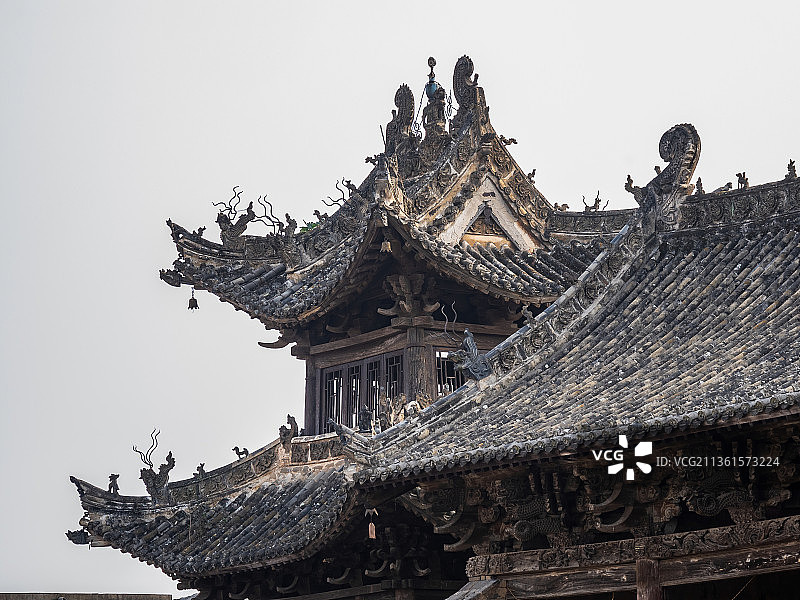 平顶山郏县，山陕会馆，山陕庙，古建筑，木雕，卯榫，文物图片素材