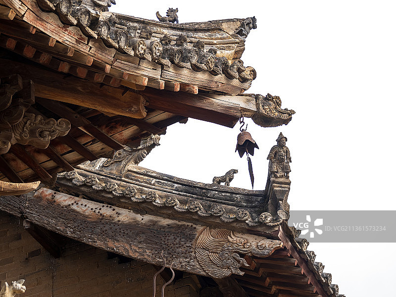 平顶山郏县，山陕会馆，山陕庙，古建筑，木雕，卯榫，文物图片素材