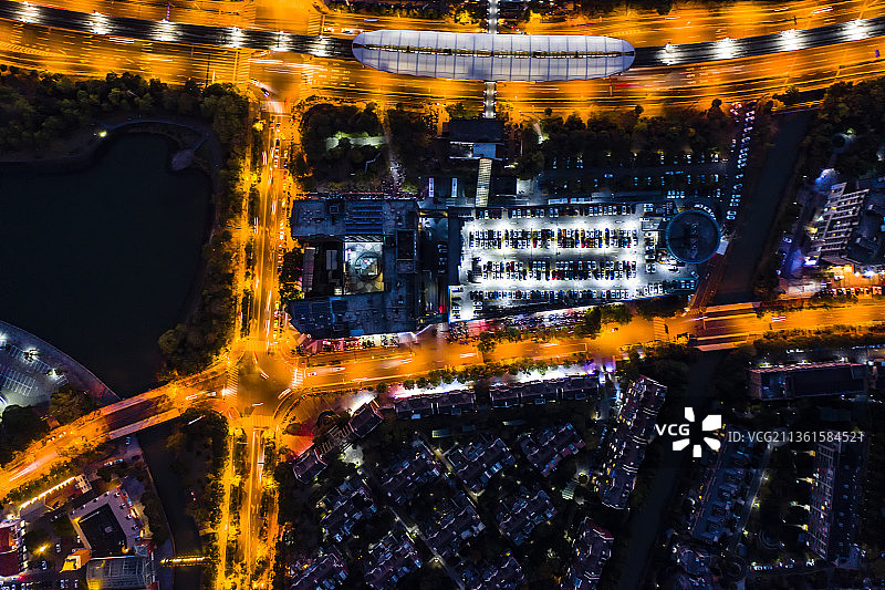 上海美兰湖城市风光图片素材