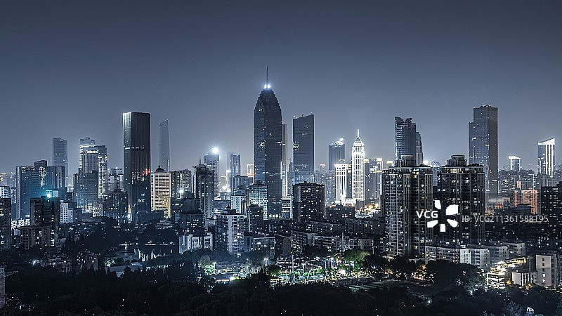 武汉民生大厦夜色图片素材