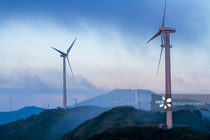 衢山岛的风力电站图片素材