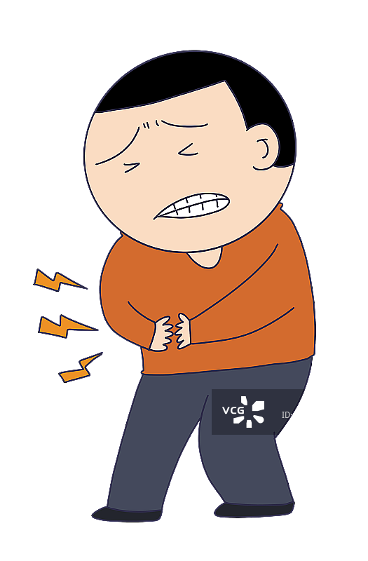 元素：肚子疼的人物图片素材