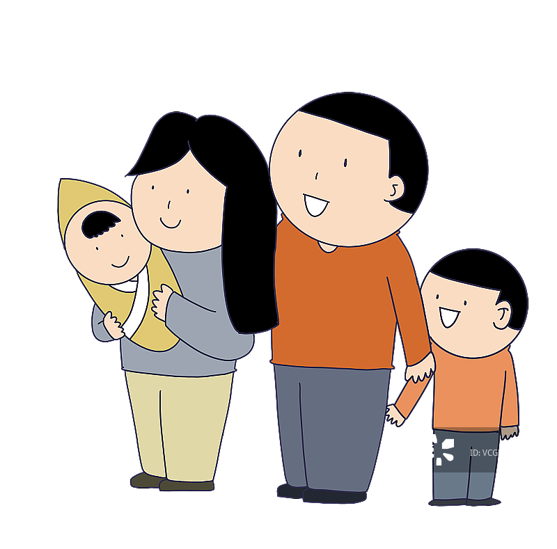 元素：二胎家庭图片素材