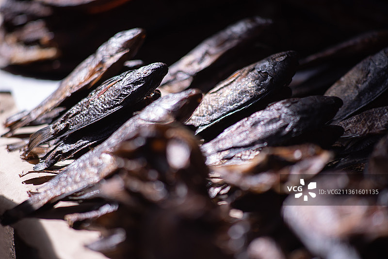 马拉维在售鱼干特写图片素材