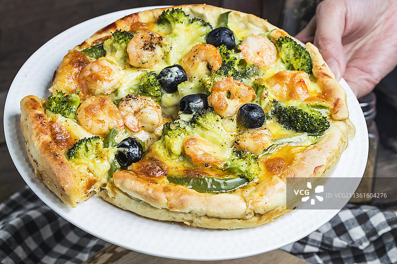 海鲜披萨图片素材