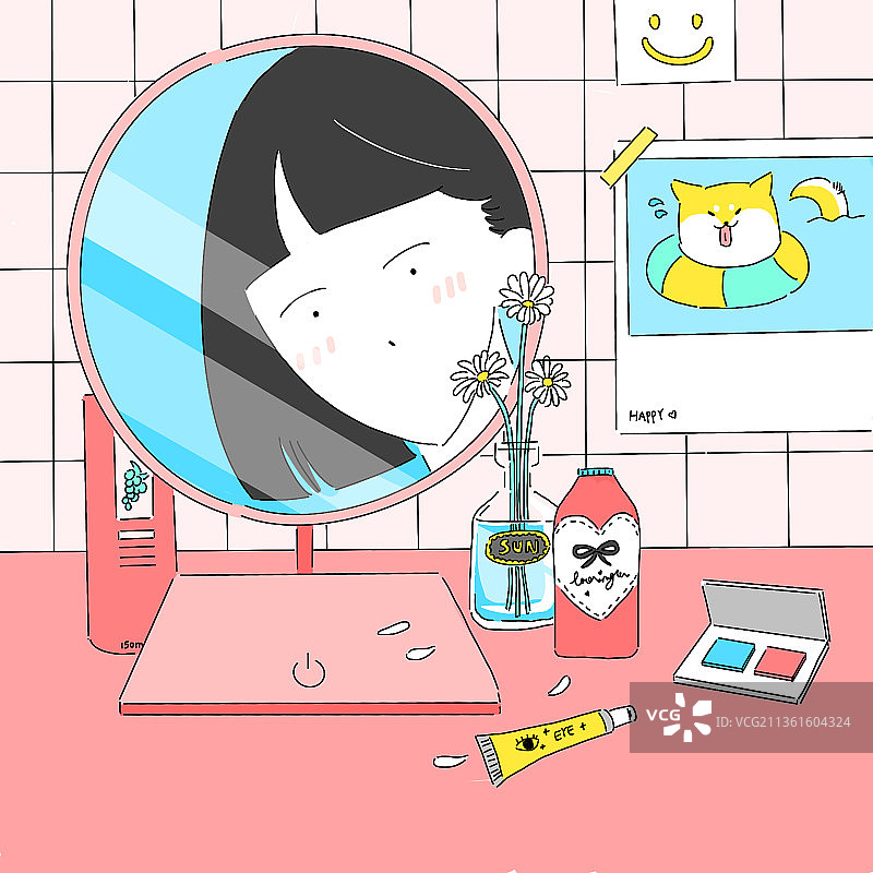 甜酷女孩生活日常图片素材