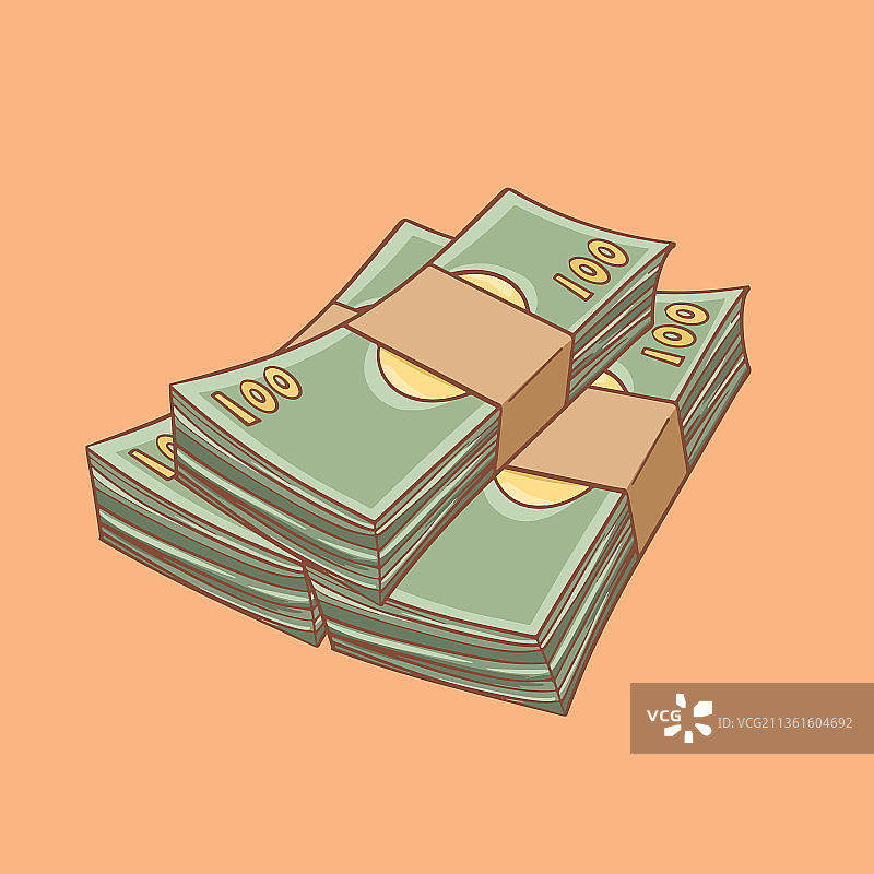 手绘卡通金融钱币插画设计图片素材