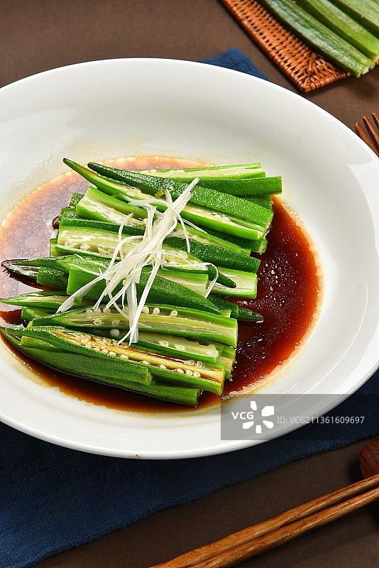 白灼秋葵图片素材