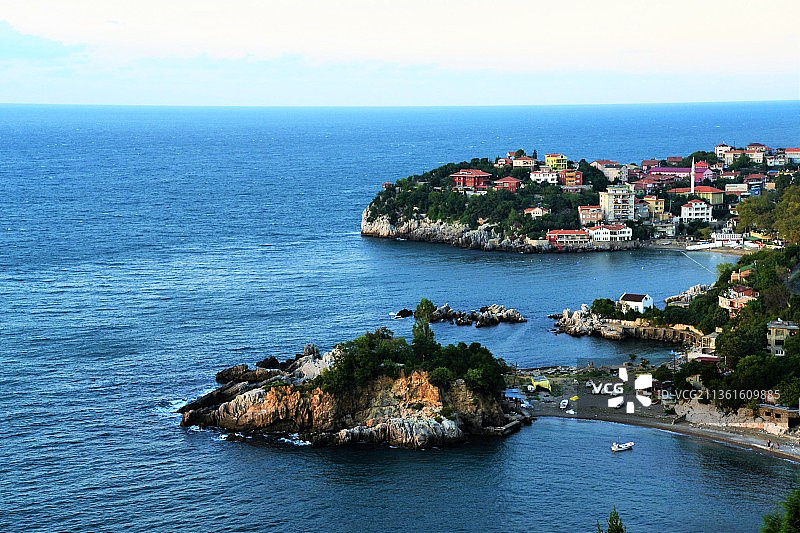 土耳其宗古尔达克海景鸟瞰图图片素材