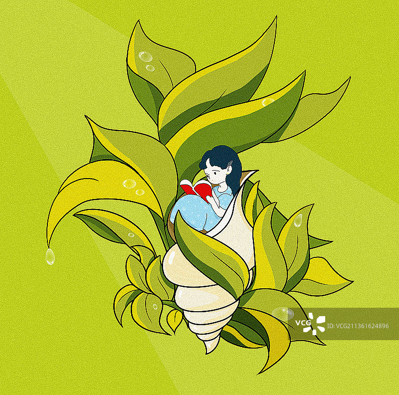 植物女孩图片素材