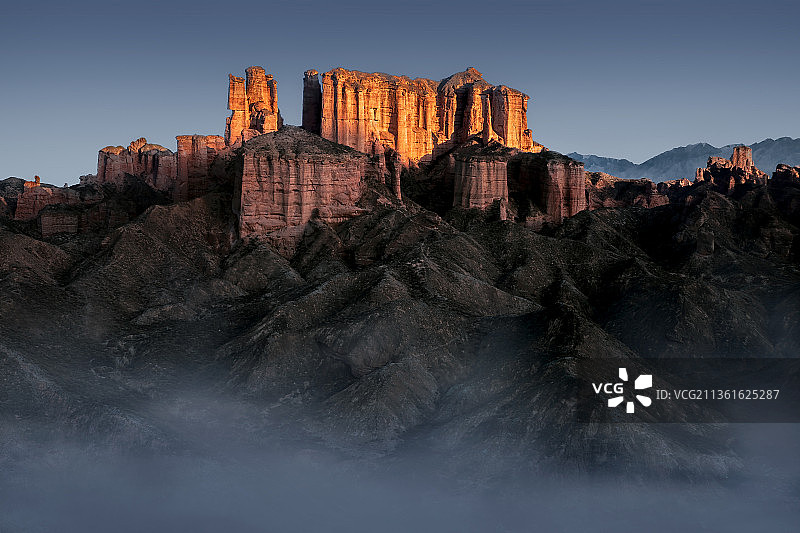 冰沟丹霞日出图片素材