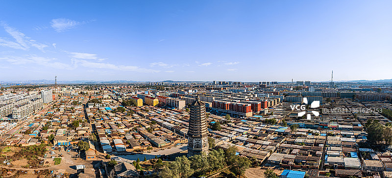 辽宁省锦州市义县地标——广胜寺契丹古塔图片素材