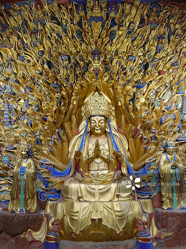 大足石刻 千手观音图片素材