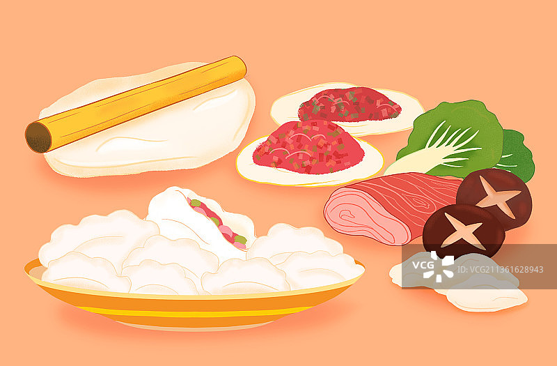 包饺子图片素材