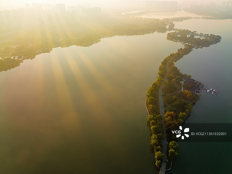 江苏苏州石湖风景区航拍图片素材