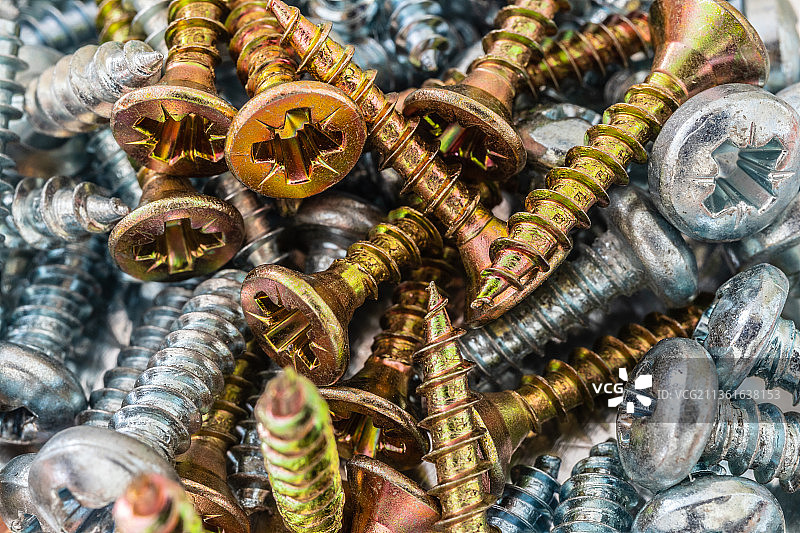 生锈螺丝的特写图片素材