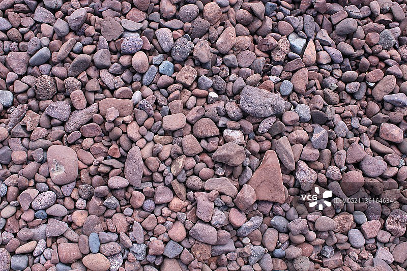 铜港岩石，鹅卵石的完整画面，美国密歇根州铜港图片素材