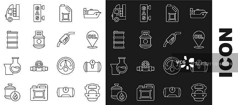 油轮为车辆加气图片素材