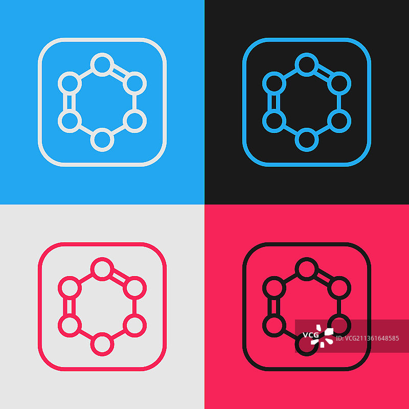 波普艺术风格化学方程式图标图片素材