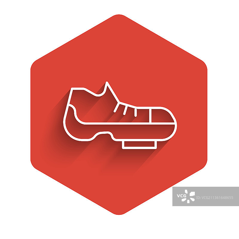 白色线条铁人三项自行车鞋标志图片素材