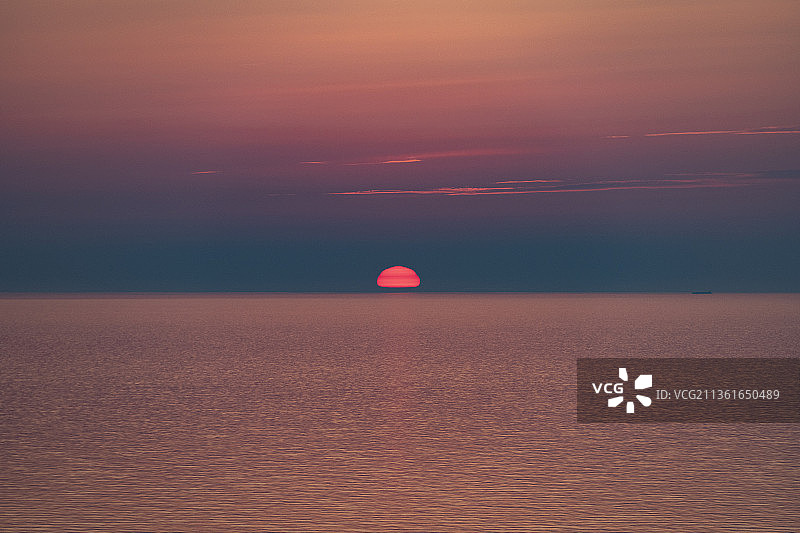 瑞典维斯比日落海景图片素材