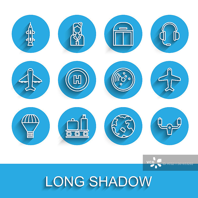 降落伞机场传送带上的线条盒子图片素材