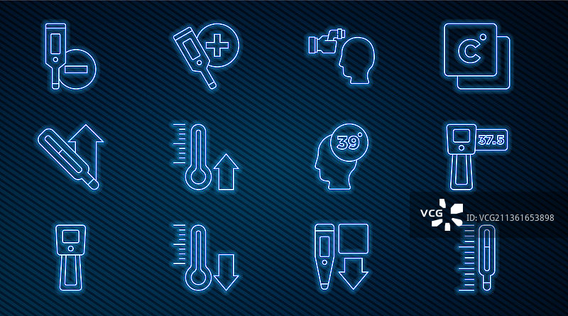 医用数字体温计检查图片素材