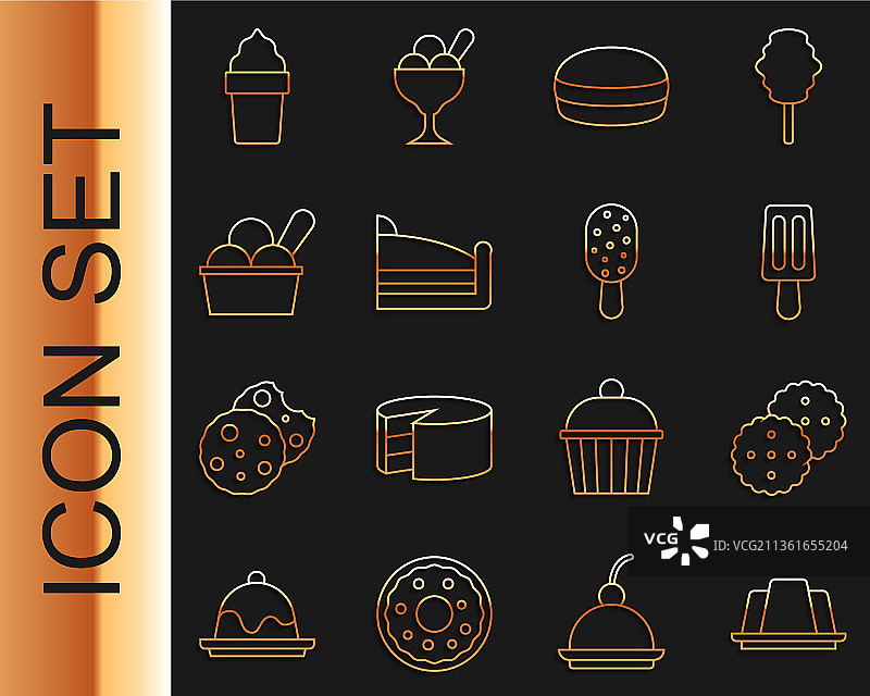 果冻蛋糕饼干冰淇淋图片素材