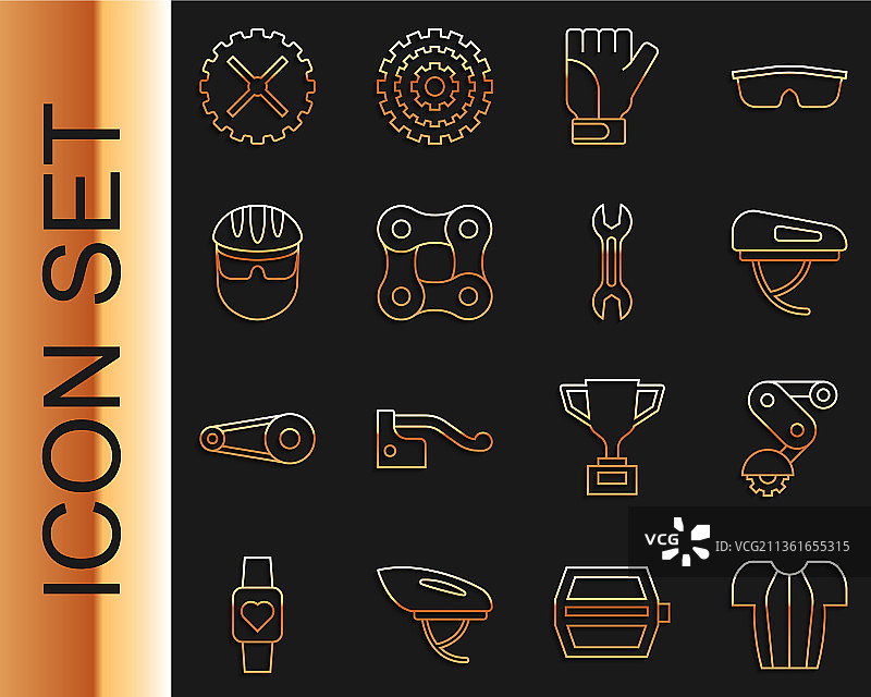 自行车骑行T恤变速器后轮元素组合图片素材