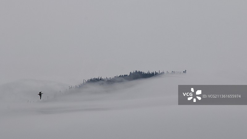 加拿大魁北克里穆斯基雪景风光图片素材