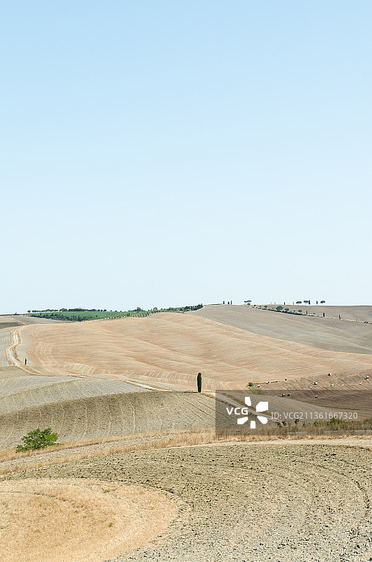 萨萨里的沙漠晴空美景，意大利图片素材