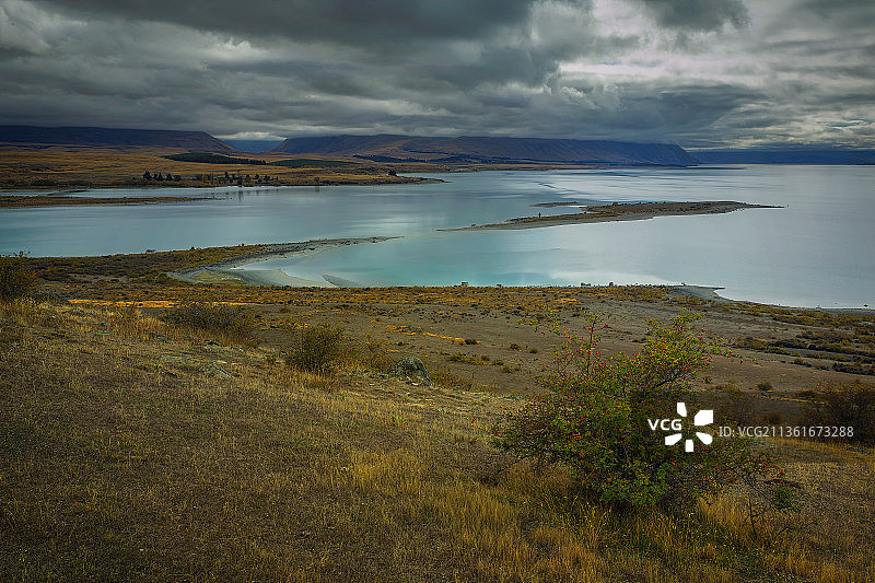 蒂卡波湖的湖光山色，新西兰图片素材
