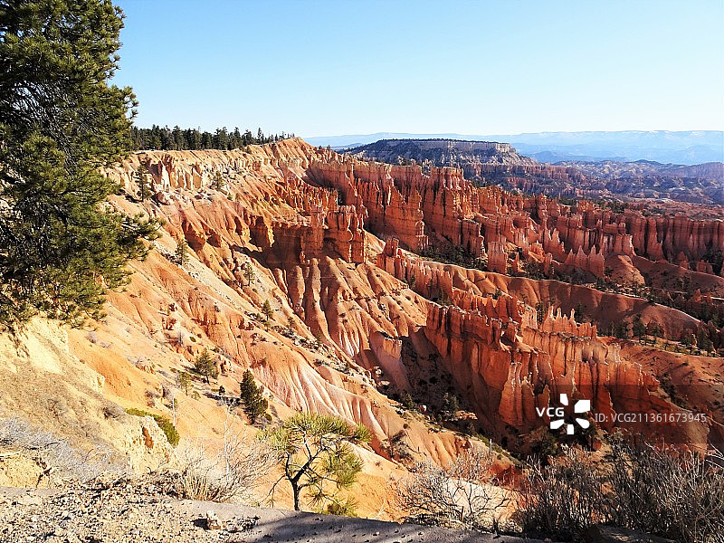 美国布莱斯峡谷 Rim Trail的壮丽景色图片素材