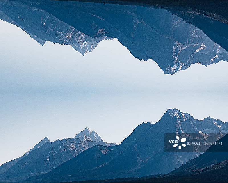 美国怀俄明州雪山风景图片素材